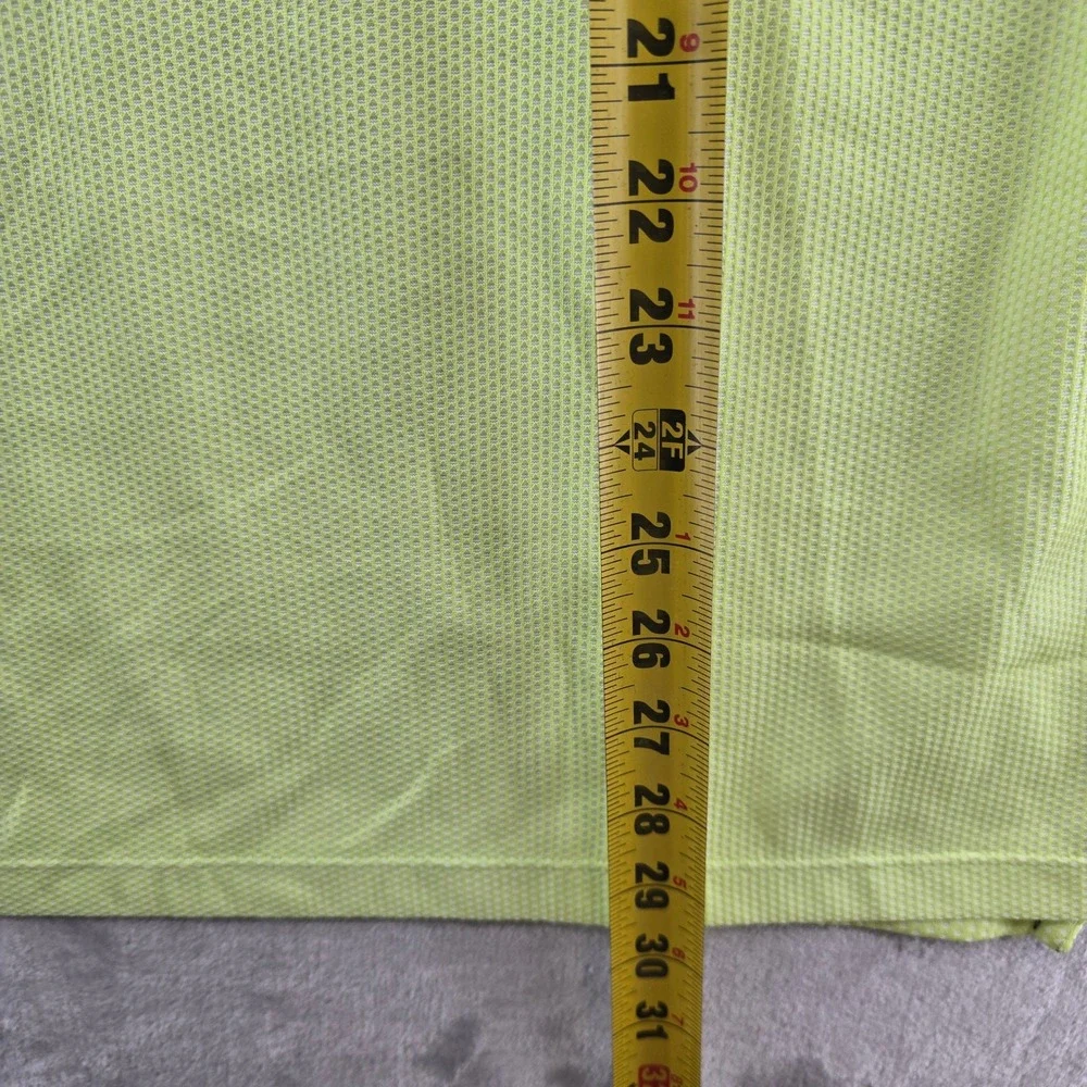 Nike Tiger Woods Collection Polo Mens Large Lime Green Dri-Fit ADV Golf Shirt